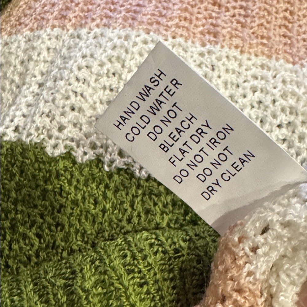 B121 And The Why Spring Grove Stripe Knit 3/4 Sleeve Lightweight Sweater Top - Picture 11 of 14